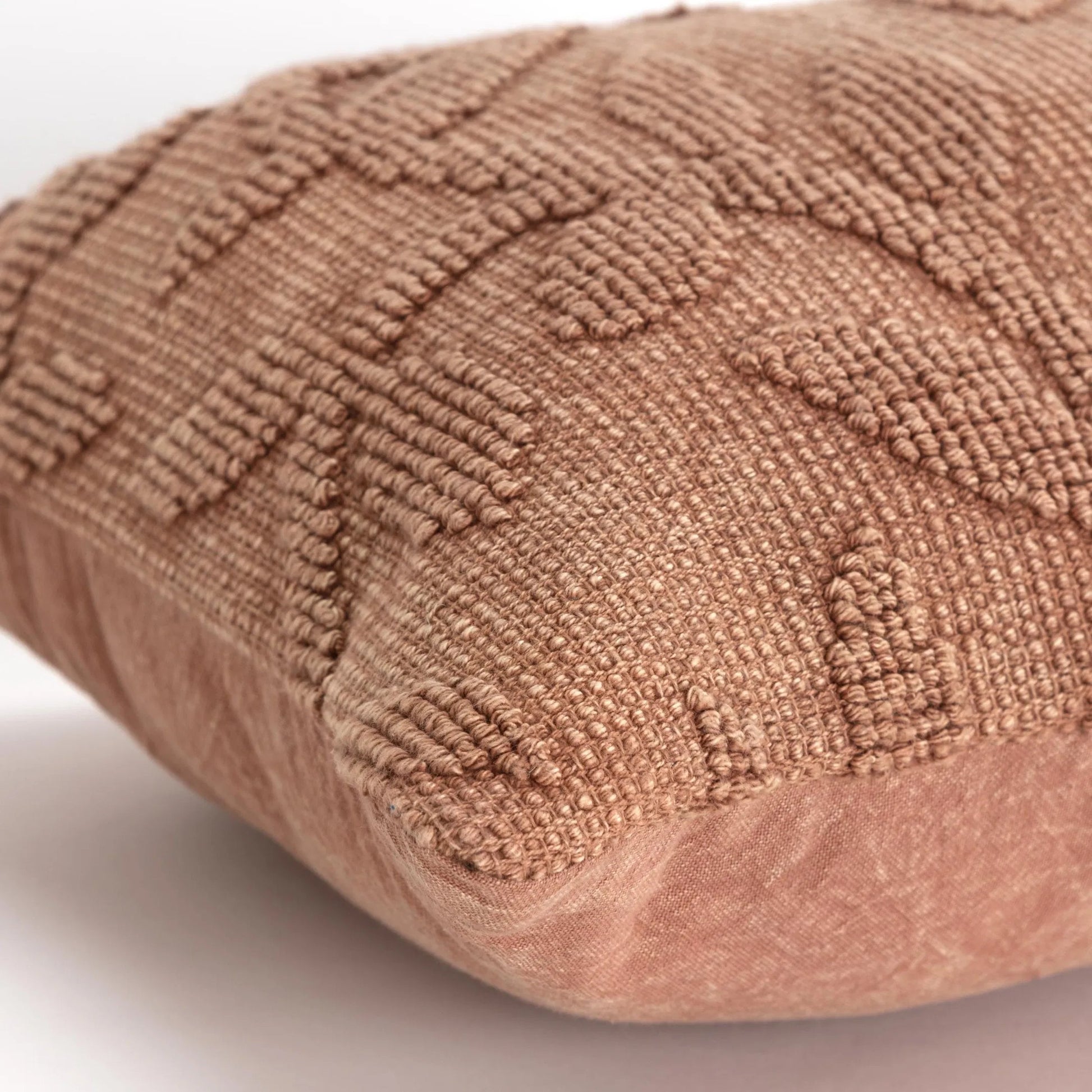 Williamson Pillow by HedgeApple Essentials in clay, brick, terra cotta. Made from cotton in a coastal style.