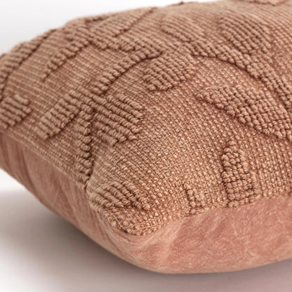 Williamson Pillow by HedgeApple Essentials in clay, brick, terra cotta. Made from cotton in a coastal style.