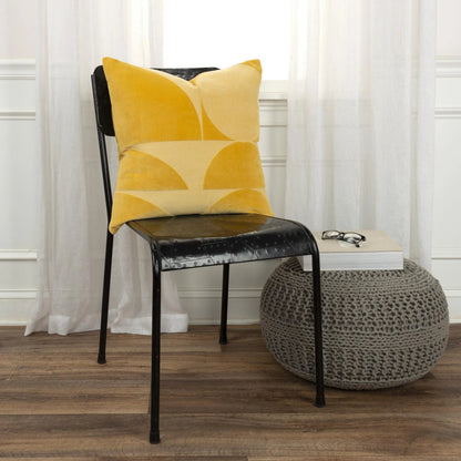 Bertie Pillow by HedgeApple Essentials in gold, yellow. Made from cotton, polyester in a eclectic & global style.