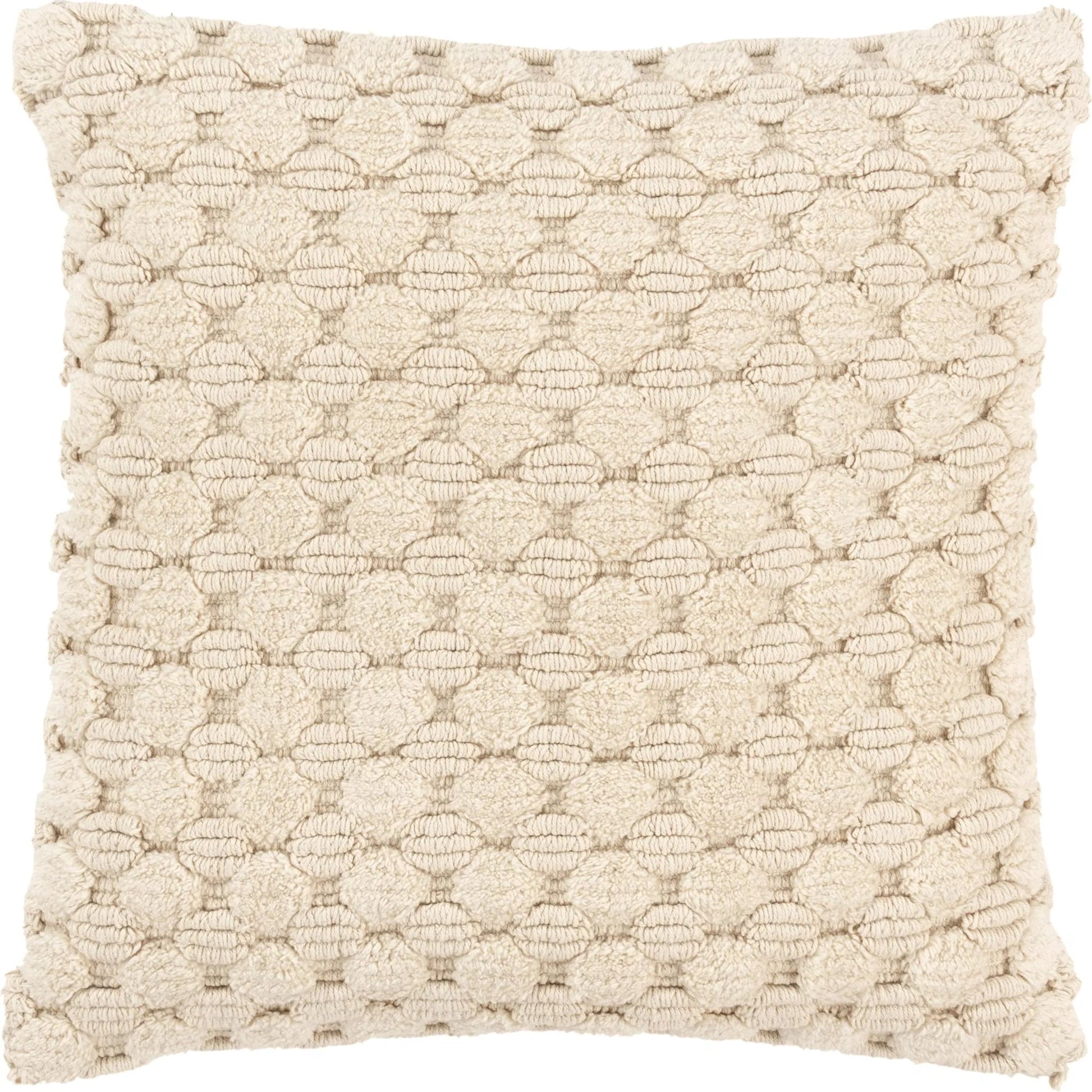 Lamar Pillow by HedgeApple Essentials in beige. Made from cotton in a transitional style.