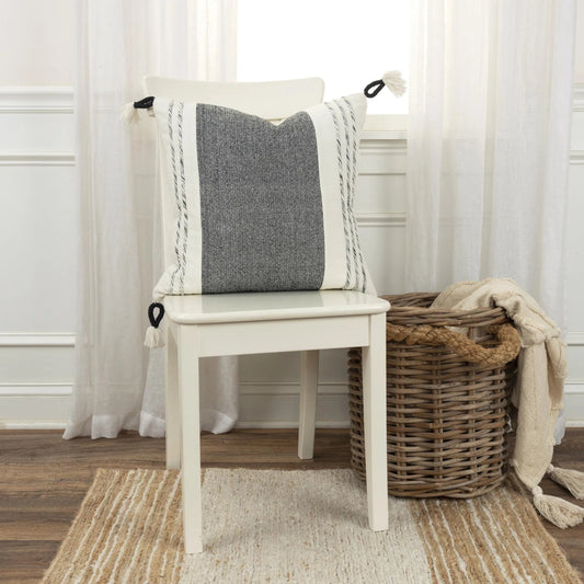 Candler Pillow by HedgeApple Essentials in black, white. Made from cotton in a unique style.