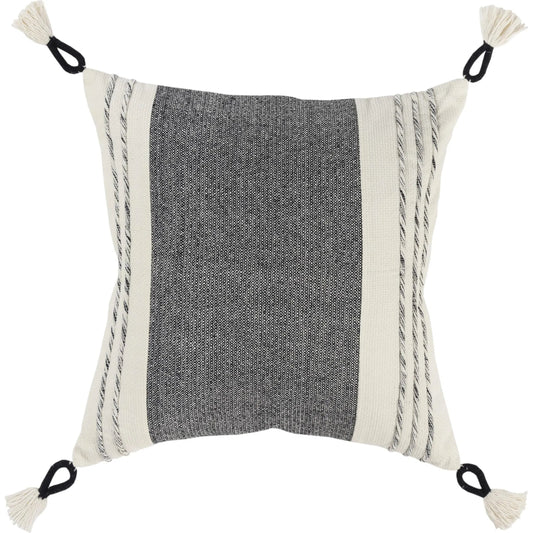 Candler Pillow by HedgeApple Essentials in black, white. Made from cotton in a unique style.