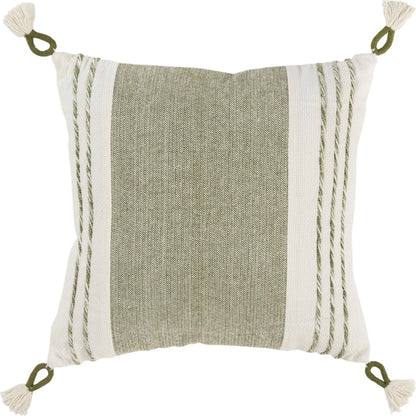 Kiowa Pillow by HedgeApple Essentials in soft green, green, moss green, white. Made from cotton in a transitional style.