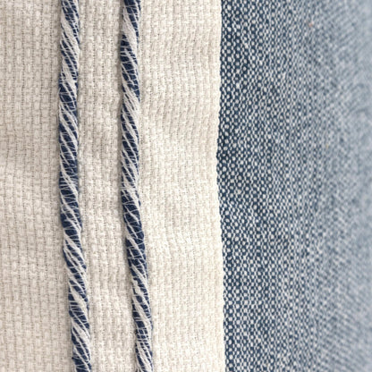 Sandusky Pillow by HedgeApple Essentials in navy, white. Made from cotton in a transitional style.
