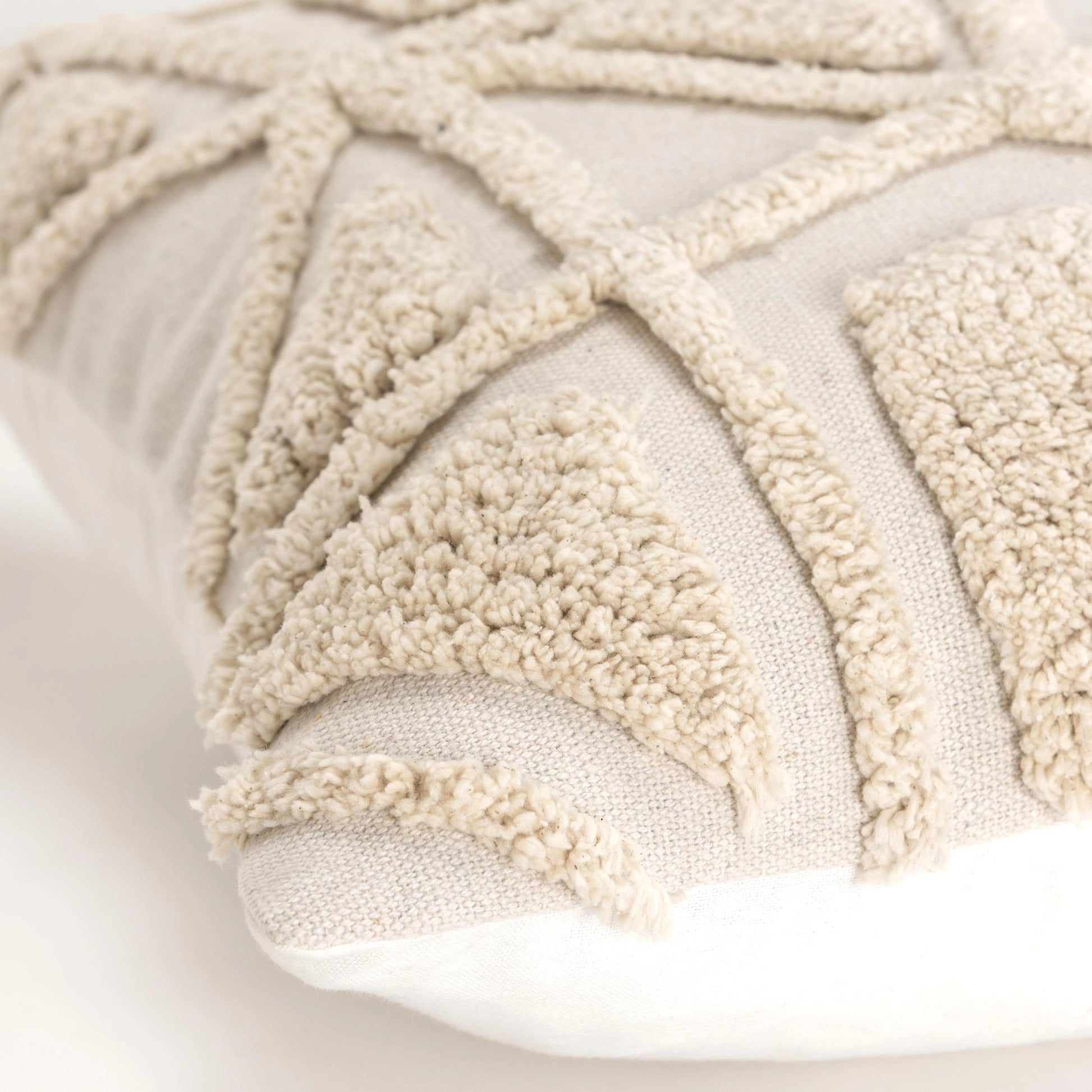 Agnes Pillow by HedgeApple Essentials in natural. Made from cotton, polyester, rayon, polyester in a modern style.
