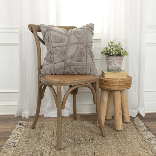 Edmunds Pillow by HedgeApple Essentials in grey. Made from polyester, cotton, polyester, rayon in a unique style.