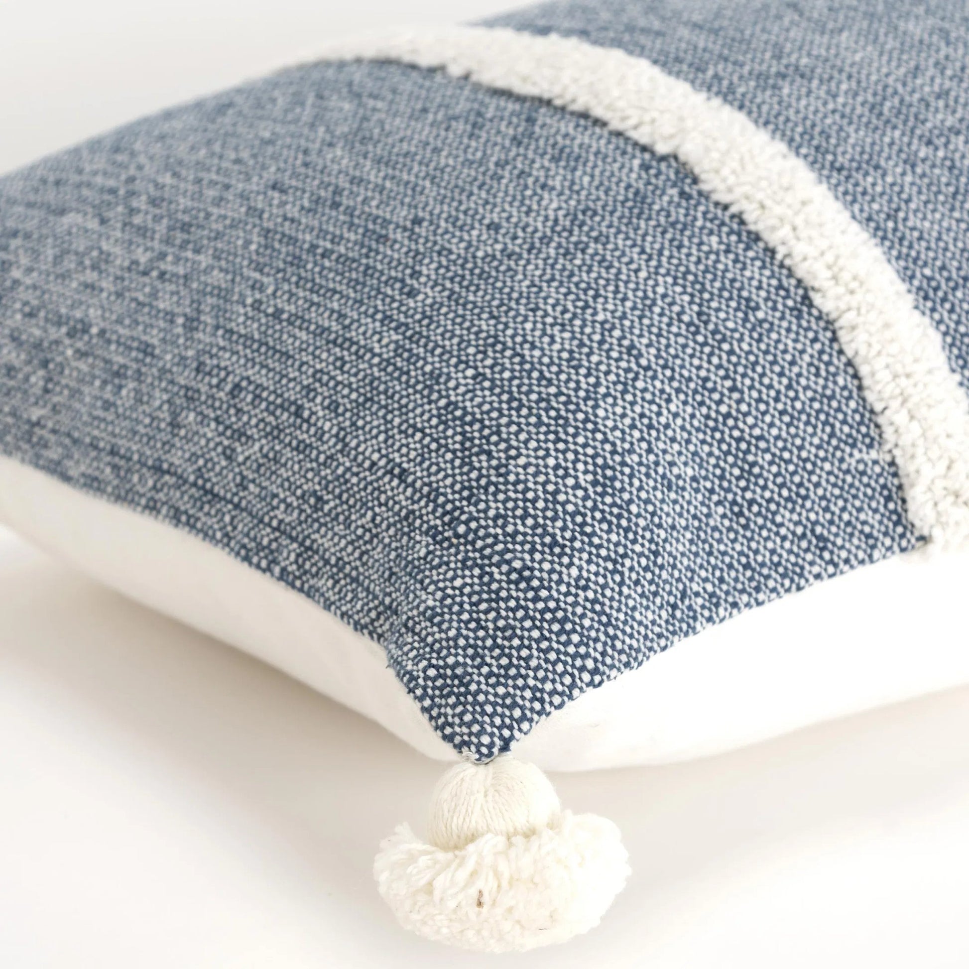 Douglas Pillow by HedgeApple Essentials in blue. Made from cotton in a transitional style.