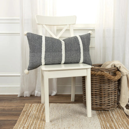 Alta Pillow by HedgeApple Essentials in black. Made from cotton in a transitional style.