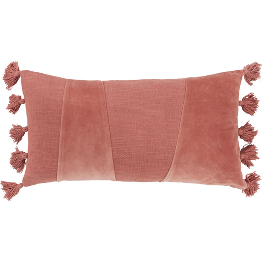 Yamhill Pillow by HedgeApple Essentials in light terracotta, clay. Made from polyester, cotton velvet in a unique style.