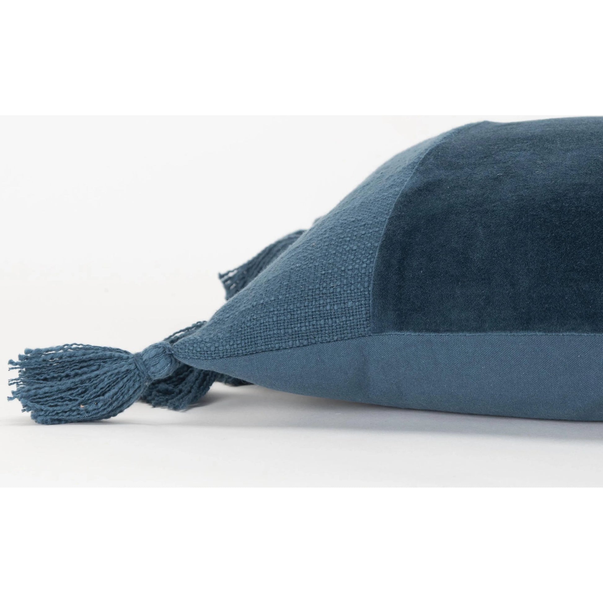 Attica Pillow by HedgeApple Essentials in teal, dark teal. Made from polyester, cotton velvet in a modern style.