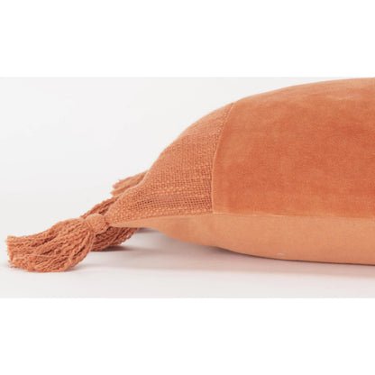 Goshen Pillow by HedgeApple Essentials in burnt orange, muted orange, orange. Made from polyester, cotton velvet in a eclectic & global style.