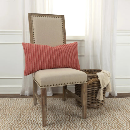 Stanislaus Pillow by HedgeApple Essentials in coral. Made from cotton, viscose in a eclectic & global style.