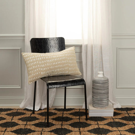 Gaston Pillow by HedgeApple Essentials in ivory. Made from cotton in a unique style.