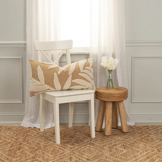 Shawano Pillow by HedgeApple Essentials in brown, gold. Made from cotton, polyester in a unique style.