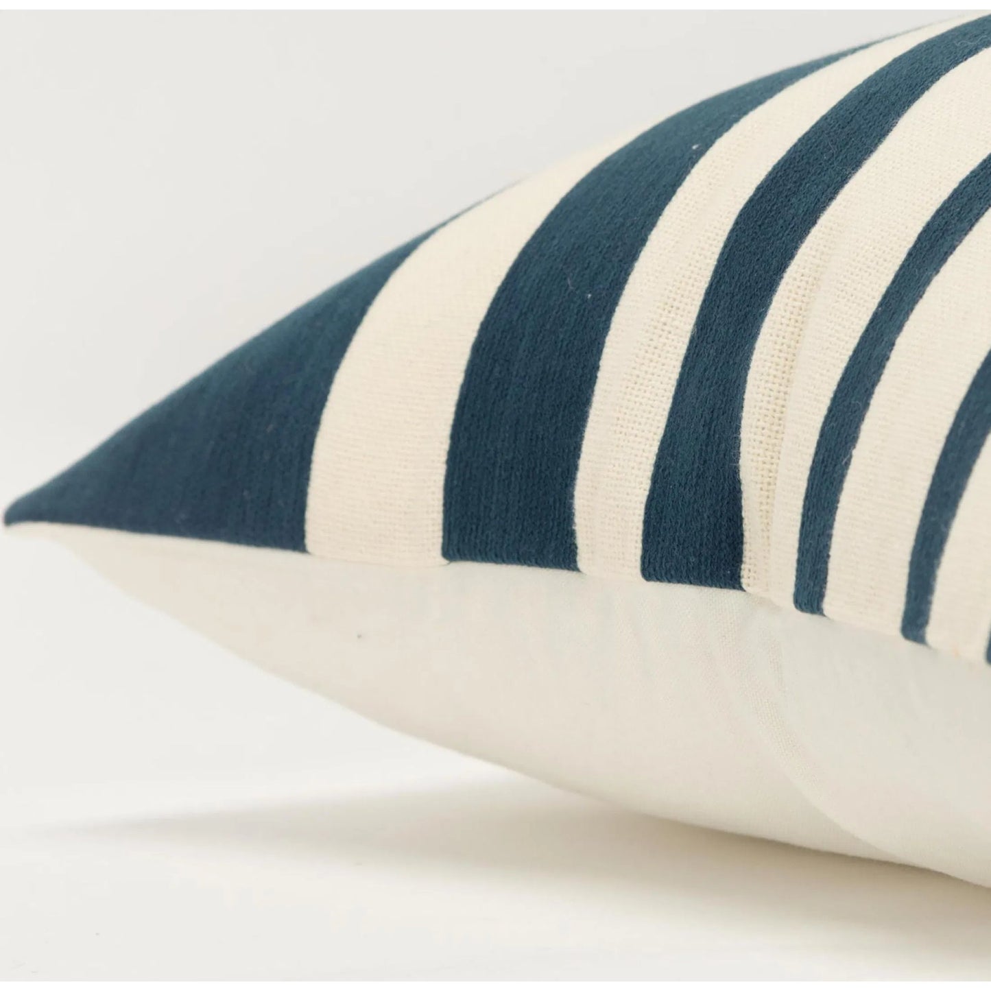 003 SI-2438602 | Closeup | Jefferson Pillow by HedgeApple Essentials in deep dark blue, dark blue, navy, ivory. Made from cotton, polyester in a eclectic & global style.