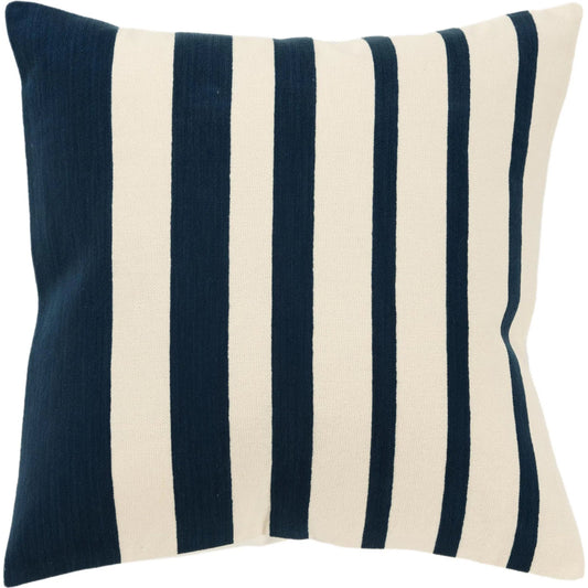 Jefferson Pillow by HedgeApple Essentials in deep dark blue, dark blue, navy, ivory. Made from cotton, polyester in a unique style.