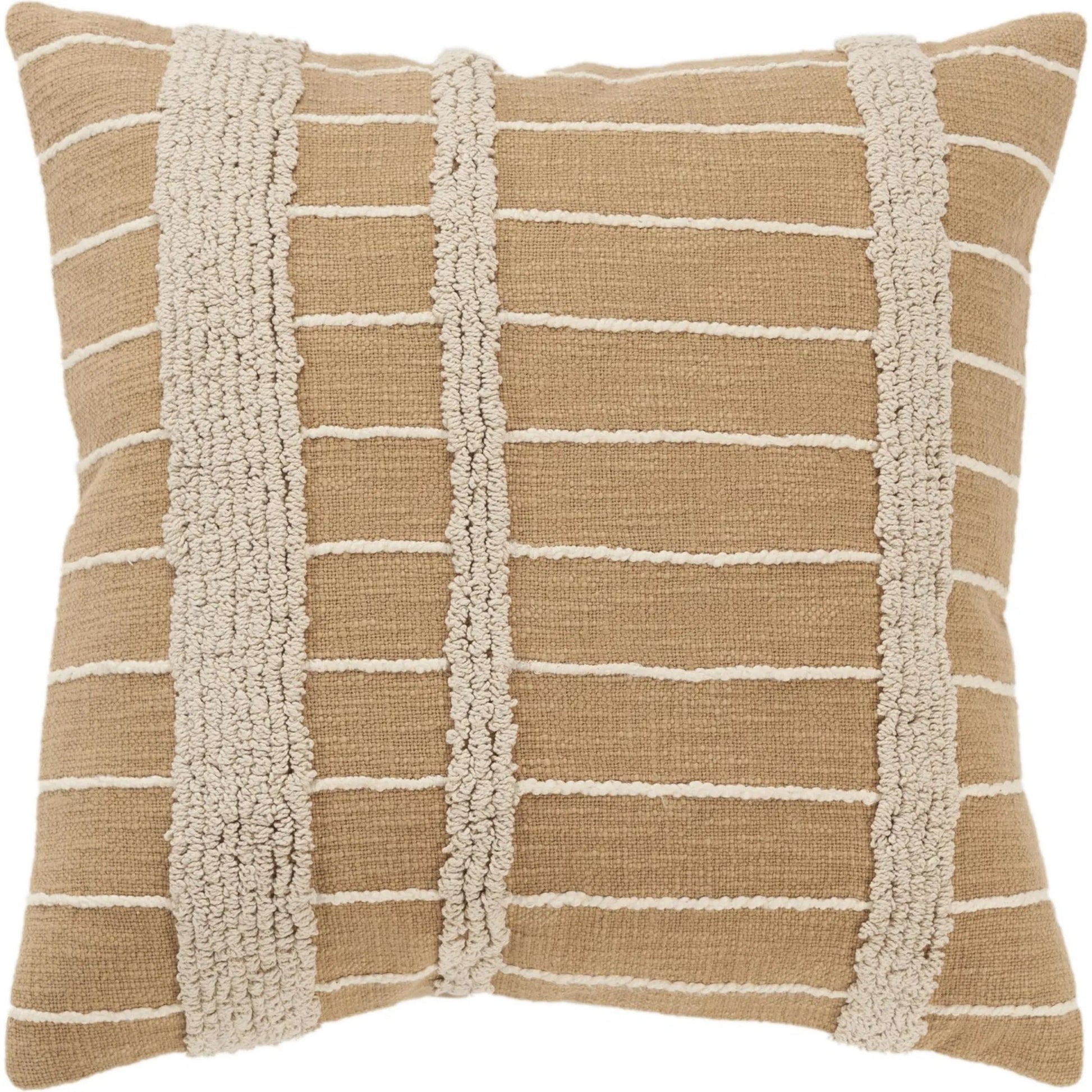 Levy Pillow by HedgeApple Essentials in brown, tan, gold. Made from polyester, cotton in a eclectic & global style.