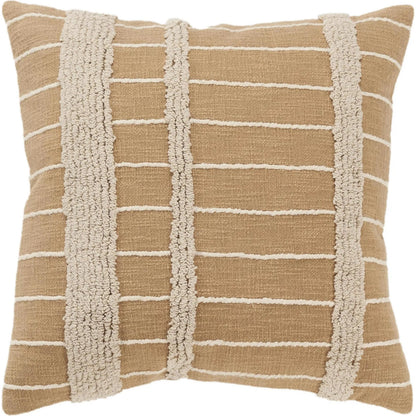 Levy Pillow by HedgeApple Essentials in brown, tan, gold. Made from polyester, cotton in a eclectic & global style.
