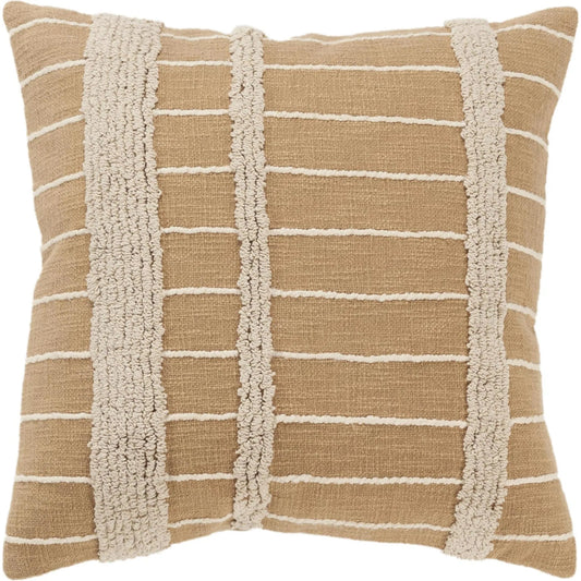 Levy Pillow by HedgeApple Essentials in brown, tan, gold. Made from polyester, cotton in a unique style.