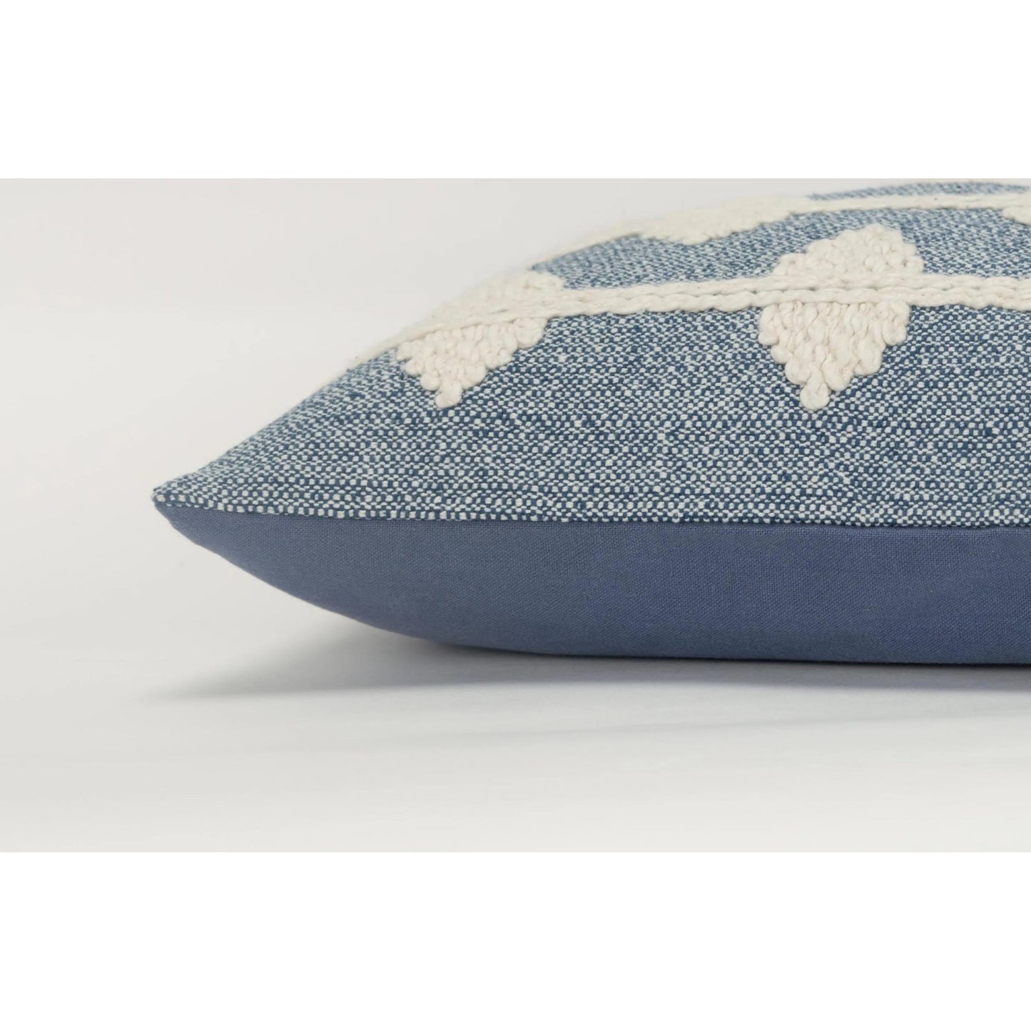 003 SI-2438830 | Closeup | Rappahannock Pillow by HedgeApple Essentials in navy. Made from cotton in a transitional style.