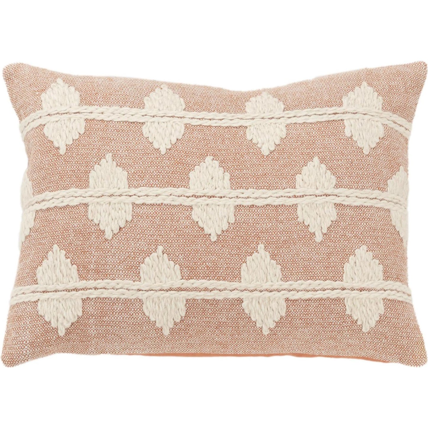 001 SI-2438896 | Primary Silo | Cape Pillow by HedgeApple Essentials in pink, orange, coral. Made from cotton in a rustic style.