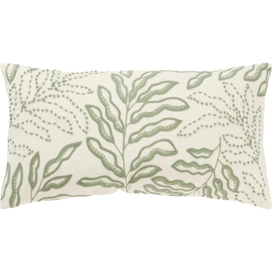 Villalba Pillow by HedgeApple Essentials in green, ivory. Made from cotton, polyester in a unique style.