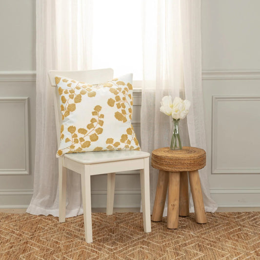 Elko Pillow by HedgeApple Essentials in gold, yellow, ivory. Made from cotton, polyester in a unique style.