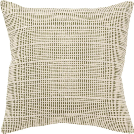 Limestone Pillow by HedgeApple Essentials in green, cream. Made from cotton in a unique style.