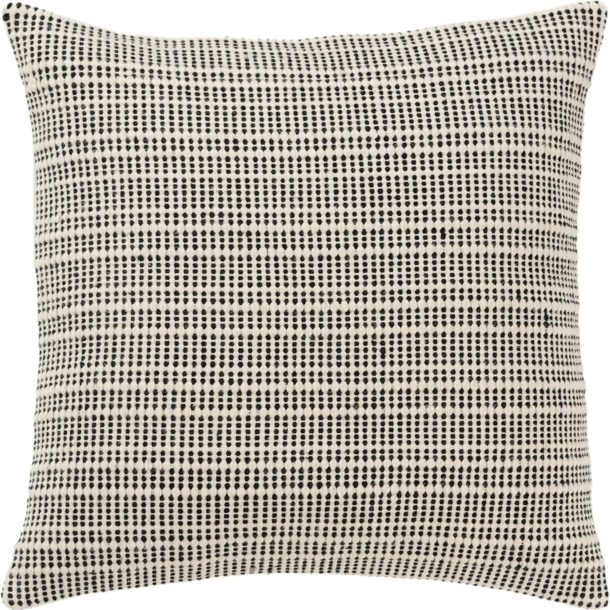 Nippawalla Pillow by HedgeApple Essentials in black, cream. Made from cotton in a transitional style.