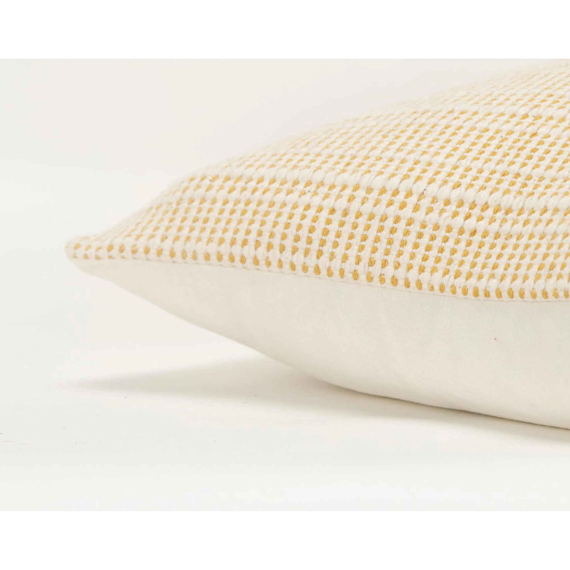 Odessa Pillow by HedgeApple Essentials in yellow, cream. Made from cotton in a transitional style.