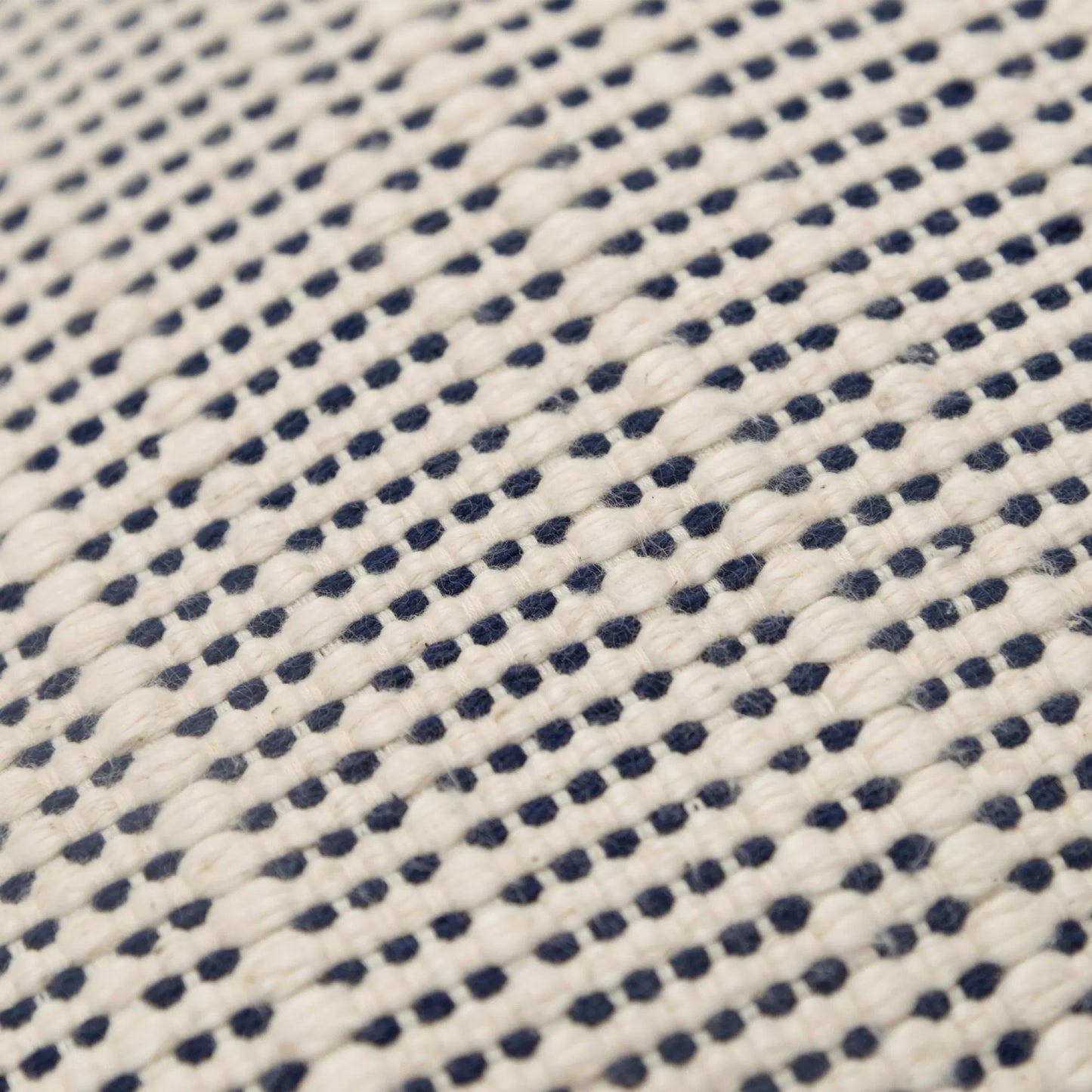 002 SI-2438831 | Closeup | Treutlen Pillow by HedgeApple Essentials in navy, yellow, cream. Made from cotton in a transitional style.