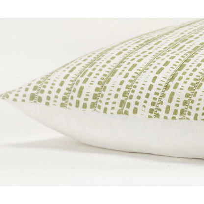 Dukes Pillow by HedgeApple Essentials in green, ivory. Made from cotton in a transitional style.