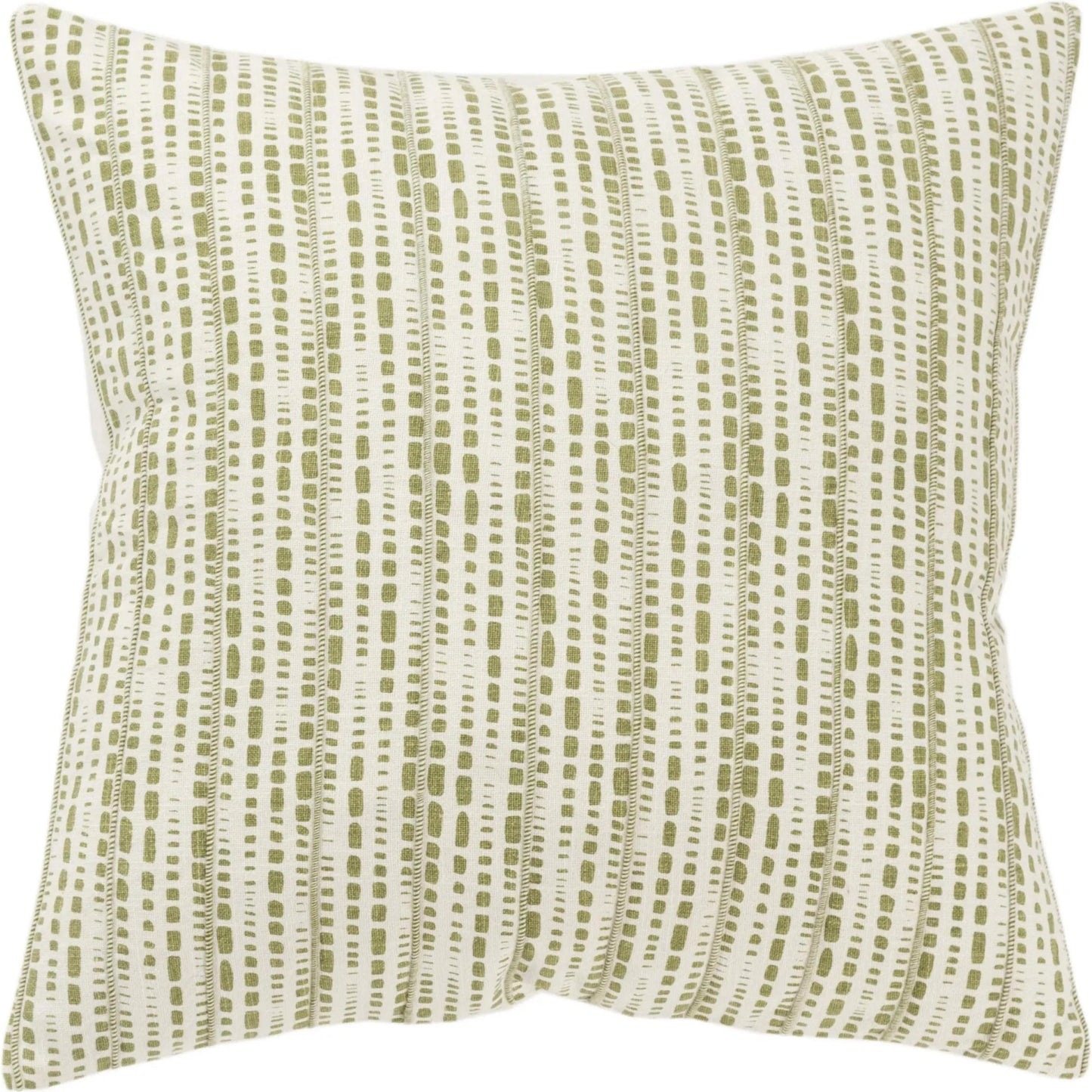 001 SI-2438700 | Primary Silo | Dukes Pillow by HedgeApple Essentials in green, ivory. Made from cotton in a transitional style.