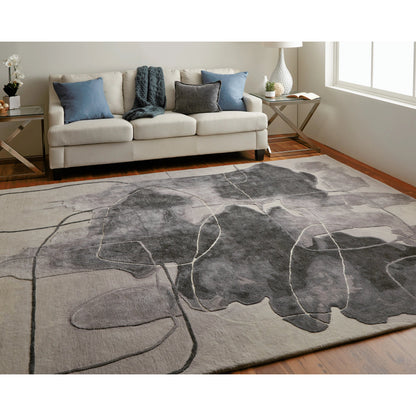 Anya Transitional Rug - 8885F by Feizy. Made from wool, viscose in a unique style.