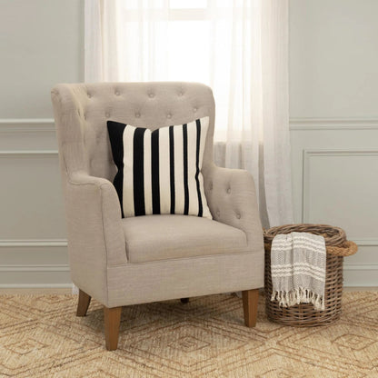 Englewood Pillow by HedgeApple Essentials in black, white. Made from cotton, polyester in a modern style.