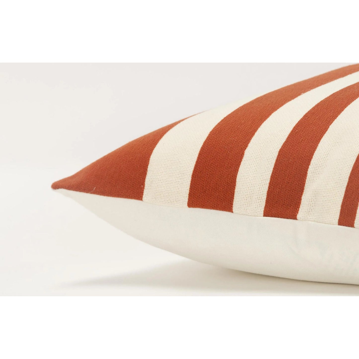 003 SI-2438979 | Closeup | Rincon Pillow by HedgeApple Essentials in terracotta, white. Made from cotton, polyester in a transitional style.