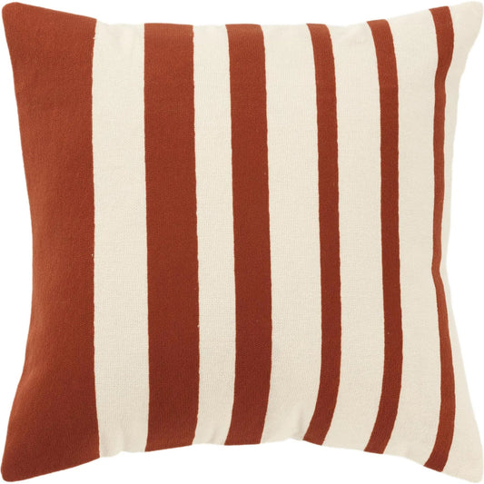 Rincon Pillow by HedgeApple Essentials in terracotta, white. Made from cotton, polyester in a unique style.