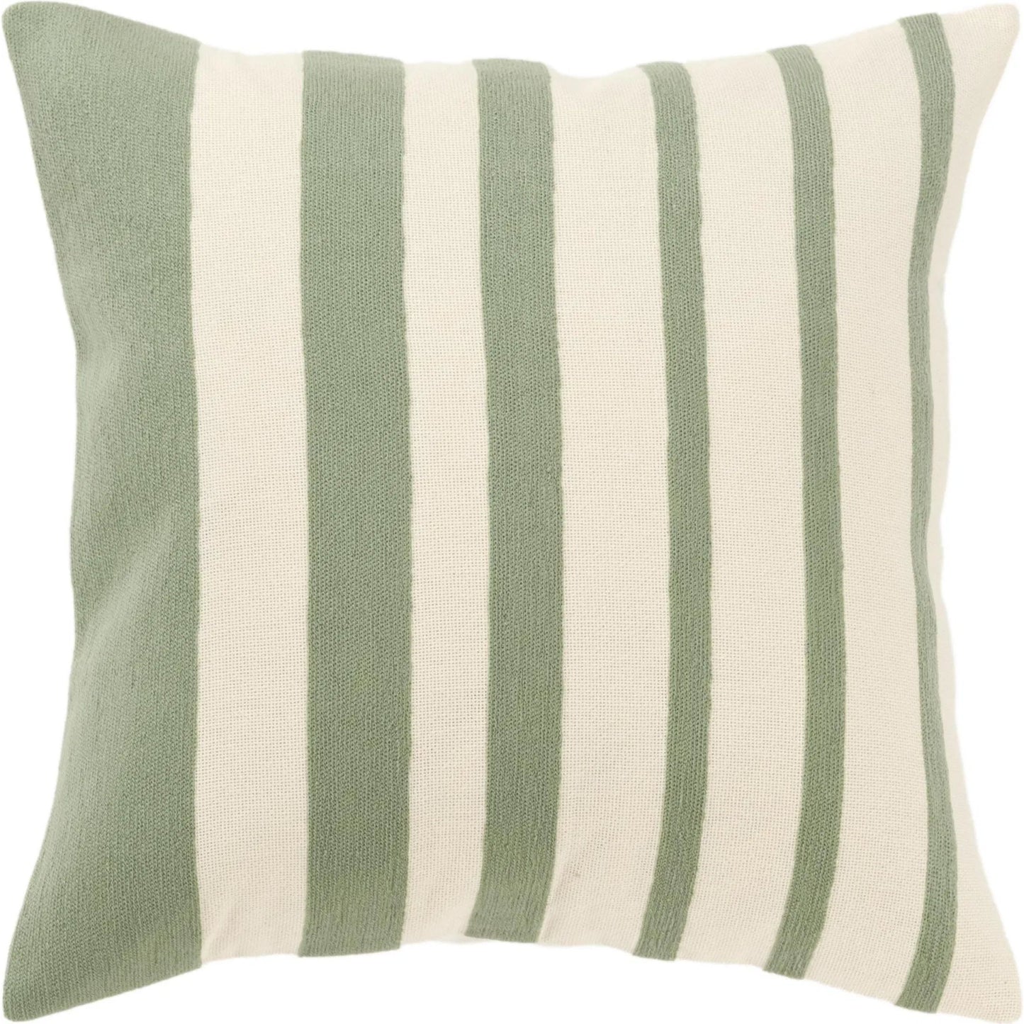 001 SI-2438701 | Primary Silo | Pierceville Pillow by HedgeApple Essentials in green, white. Made from cotton, polyester in a transitional style.