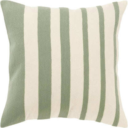 Pierceville Pillow by HedgeApple Essentials in green, white. Made from cotton, polyester in a transitional style.