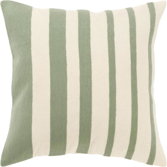 Pierceville Pillow by HedgeApple Essentials in green, white. Made from cotton, polyester in a unique style.
