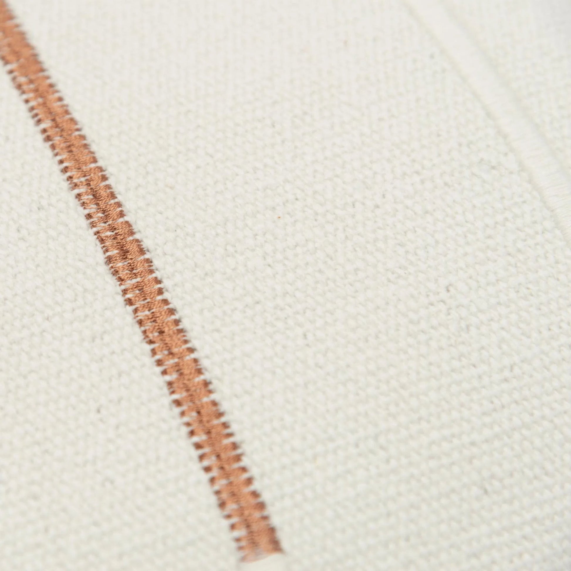 Hockley Pillow by HedgeApple Essentials in camel, ivory. Made from cotton in a modern style.