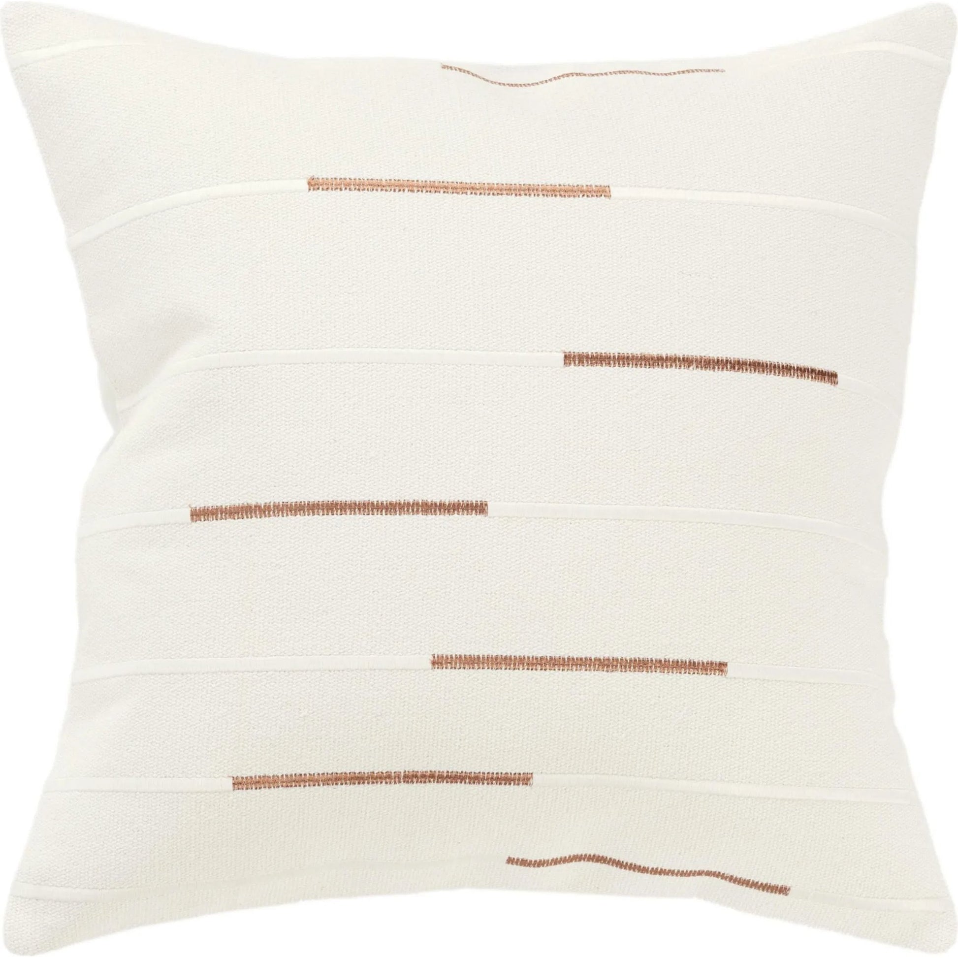 Hockley Pillow by HedgeApple Essentials in camel, ivory. Made from cotton in a modern style.