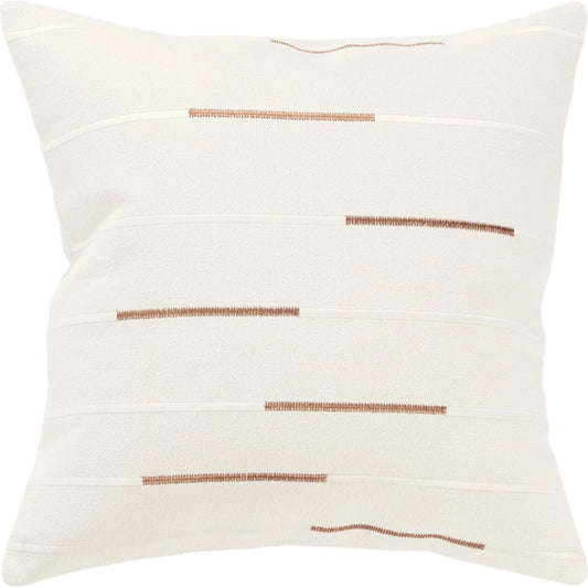 Hockley Pillow by HedgeApple Essentials in camel, ivory. Made from cotton in a unique style.