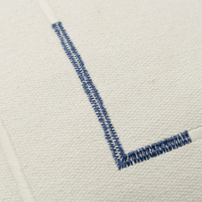 Juana Pillow by HedgeApple Essentials in ivory, blue. Made from cotton in a transitional style.
