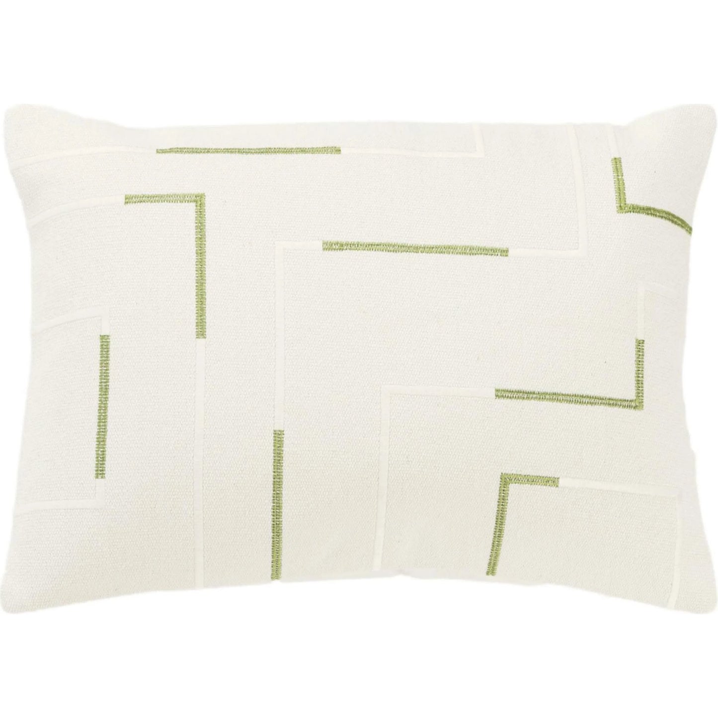 001 SI-2438702 | Primary Silo | Brantford Pillow by HedgeApple Essentials in green, ivory. Made from cotton in a transitional style.