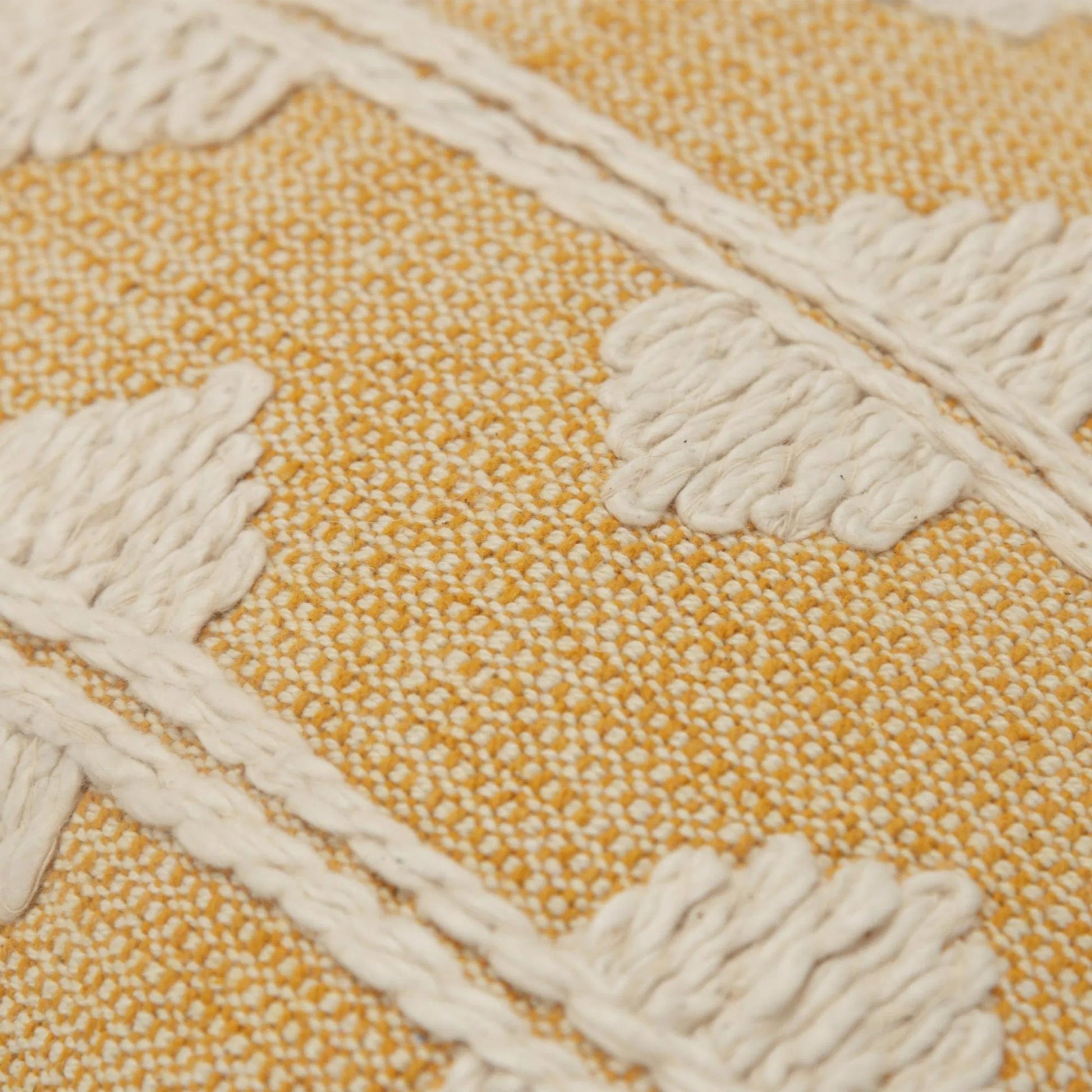 Leake Pillow by HedgeApple Essentials in gold, yellow, marigold. Made from cotton in a eclectic & global style.
