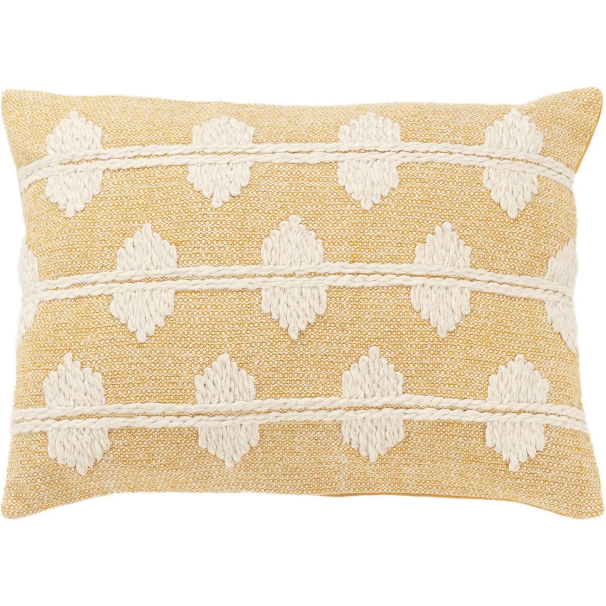 Leake Pillow by HedgeApple Essentials in gold, yellow, marigold. Made from cotton in a eclectic & global style.