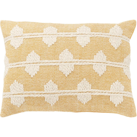 Leake Pillow by HedgeApple Essentials in gold, yellow, marigold. Made from cotton in a unique style.