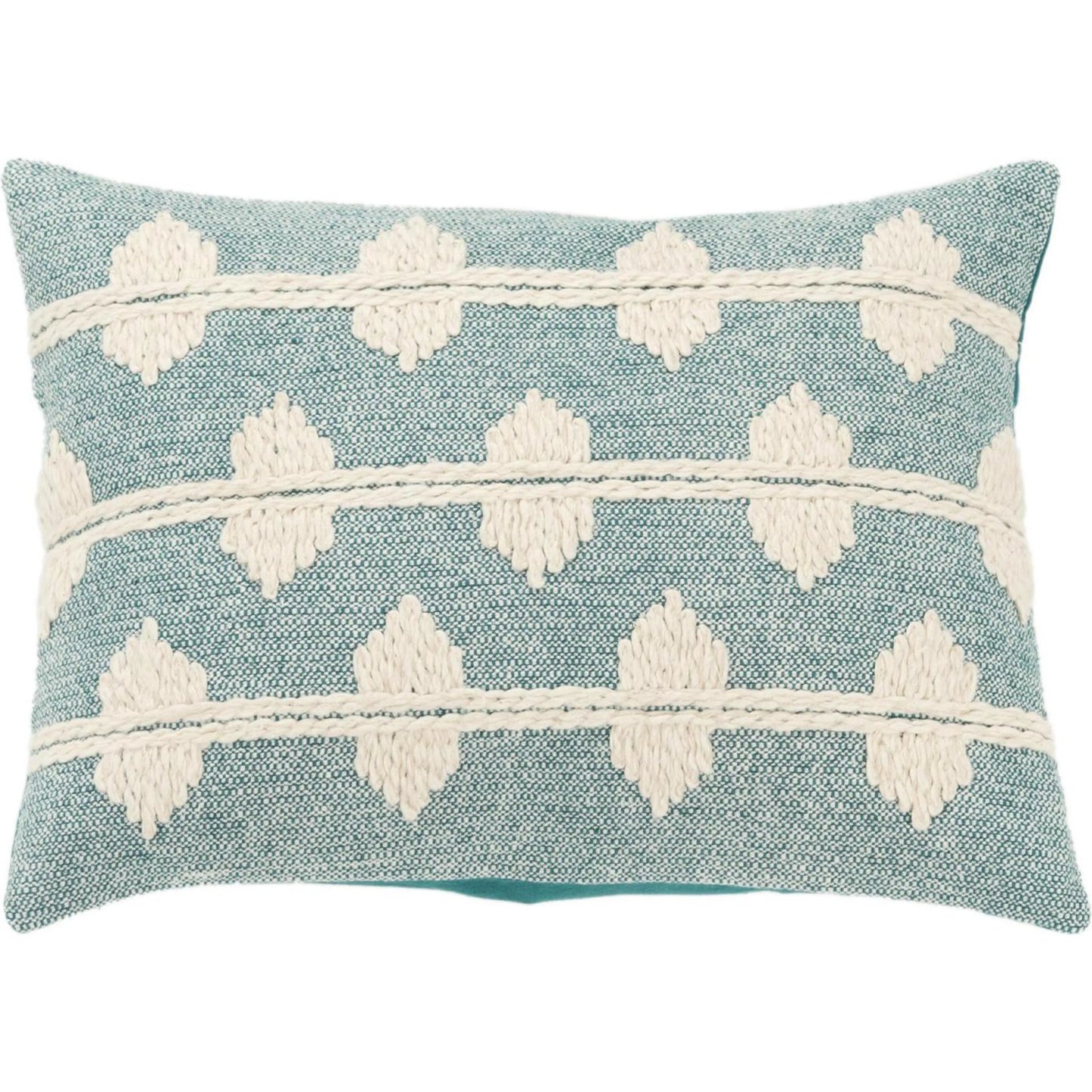 001 SI-2438971 | Primary Silo | Issaquena Pillow by HedgeApple Essentials in teal. Made from cotton in a transitional style.