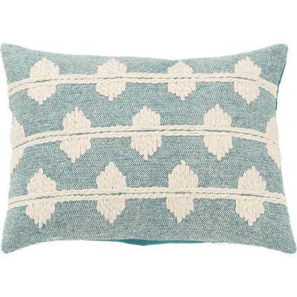 Issaquena Pillow by HedgeApple Essentials in teal. Made from cotton in a transitional style.